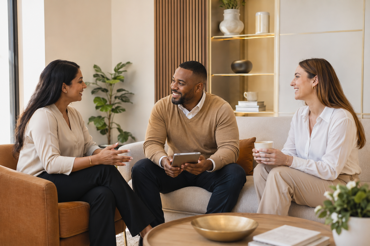 The My Health Hawk advisor team having a friendly conversation